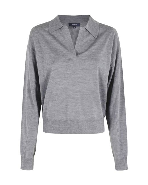 Soeur Gray Polo-Neck T-Shirt
