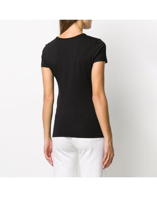 Moschino Black T-Shirt With Round Neck And Short Sleeves