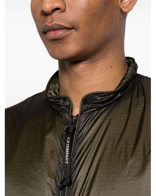C P Company Green Nada Shell Lens-Detail Vest for men