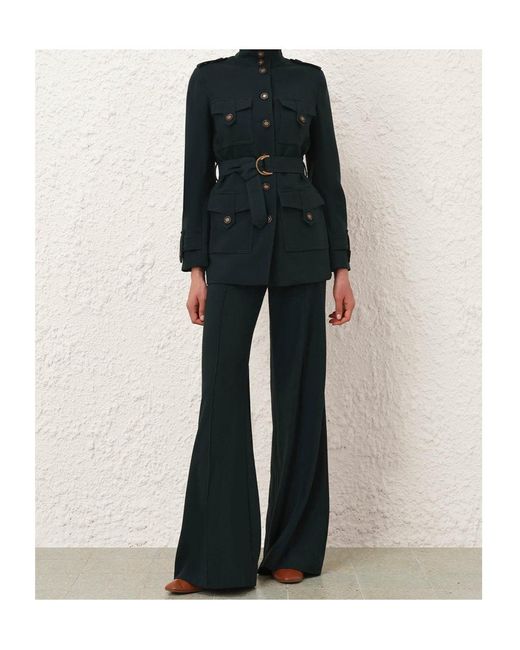 Zimmermann Black Long-Sleeve Casual Jacket