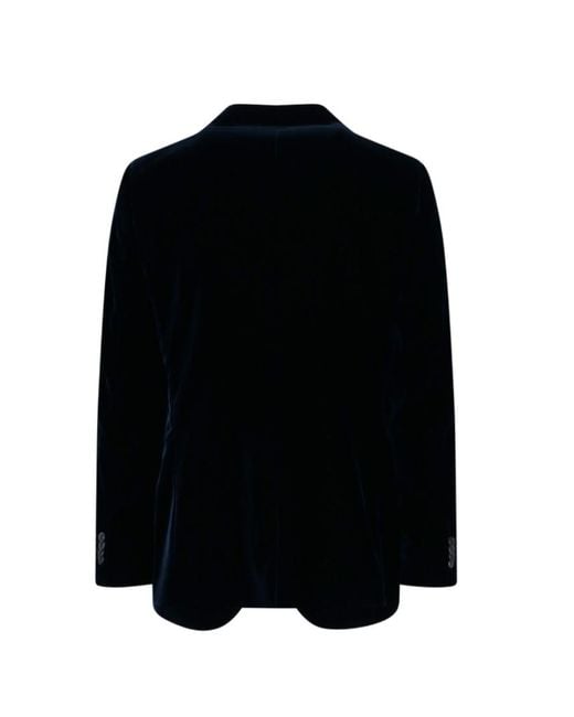 Giorgio Armani Black Single Breasted Velvet Jacket for men