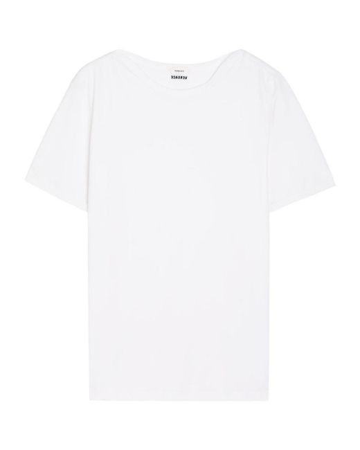 Versace White Stretch Cotton T-Shirt for men