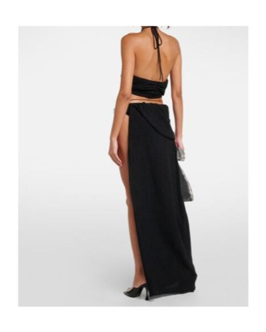 Magda Butrym Black Embellished Maxi Skirt