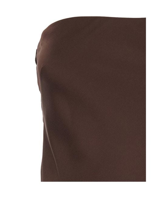 Forte_forte Brown Strapless Column Dress