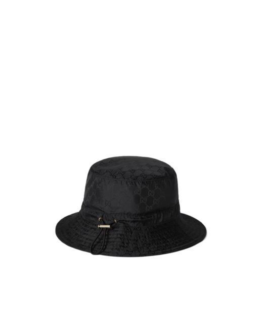 Gucci Black Reversible Gg Nylon Bucket Hat