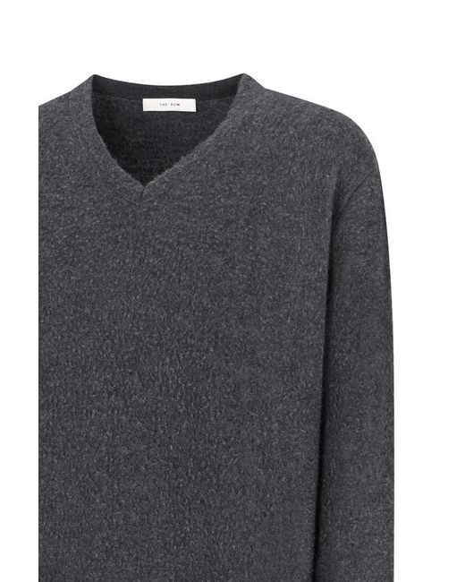 The Row Gray V-Neck Sweater