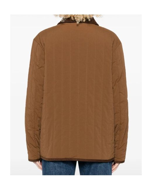 A.P.C. Brown Long-Sleeved Straight-Hem Jacket