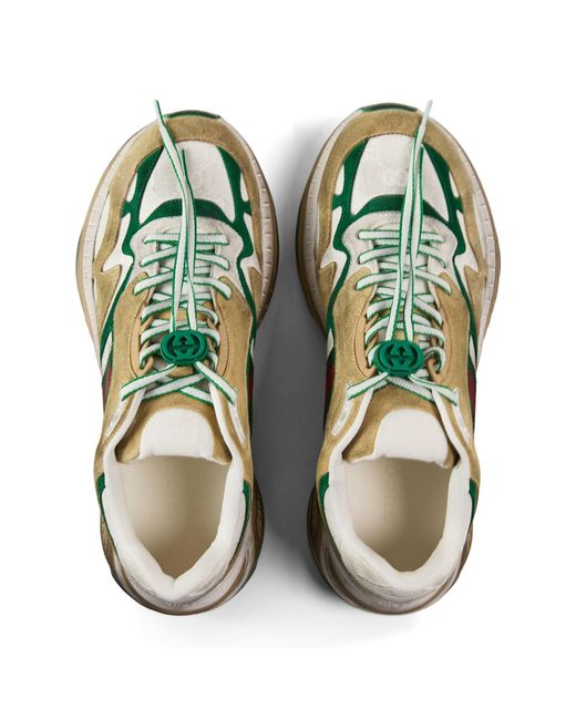 Gucci Green Thick And Casual Shoes for men