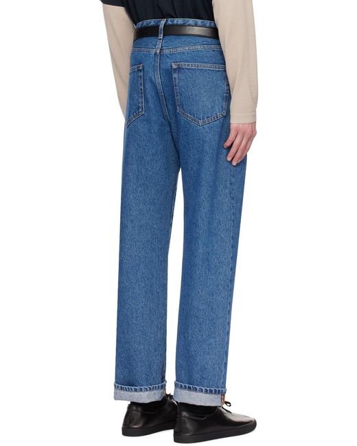 The Row Blue Straight-Leg Jeans for men