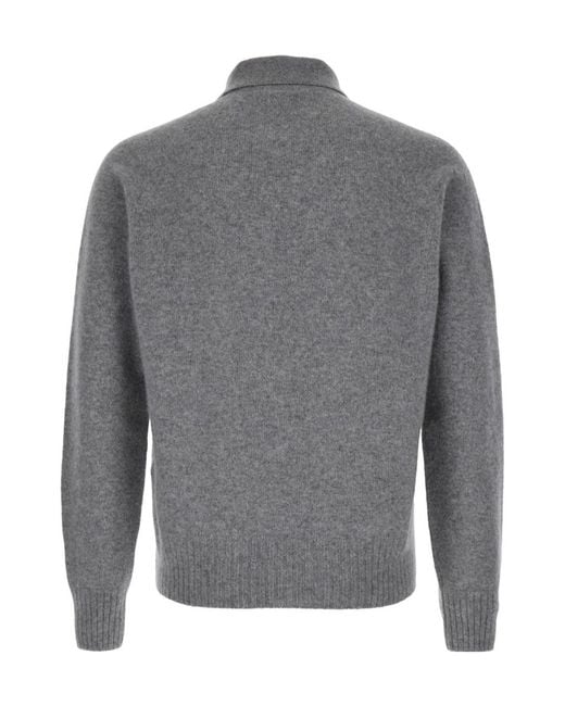 Tom Ford Gray Long-Sleeved Seamless Polo Shirt for men