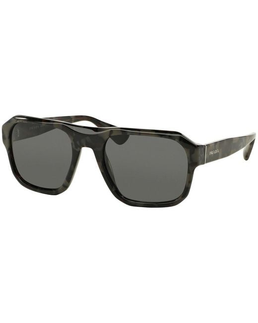 Prada Gray Logo Sunglasses for men