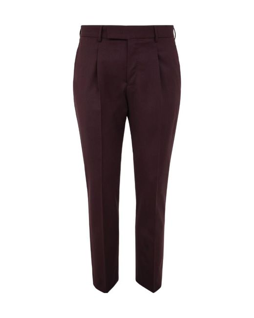 PT01 Purple Straight Casual Pants for men