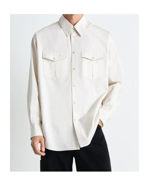 Lemaire White Western Shirt for men