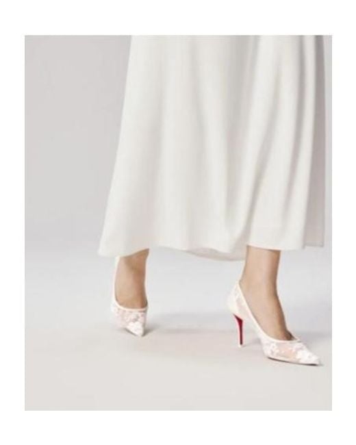 Christian Louboutin White Miss Z Mesh Pumps