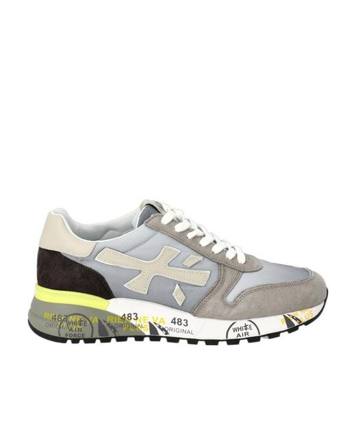 Premiata White Mick Lace-Up Sneakers for men