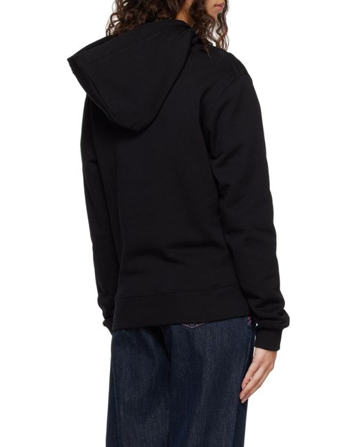 Etudes Studio Black Logo Embroidered Drawstring Hoodie for men