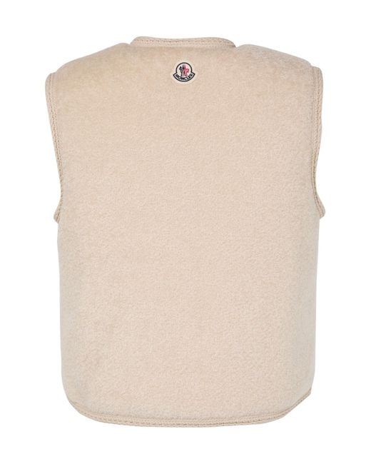 Moncler Natural Logo Zip-Up Vest
