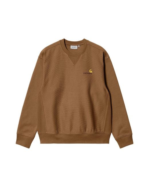 Carhartt Brown American Script Sweatshirt for men