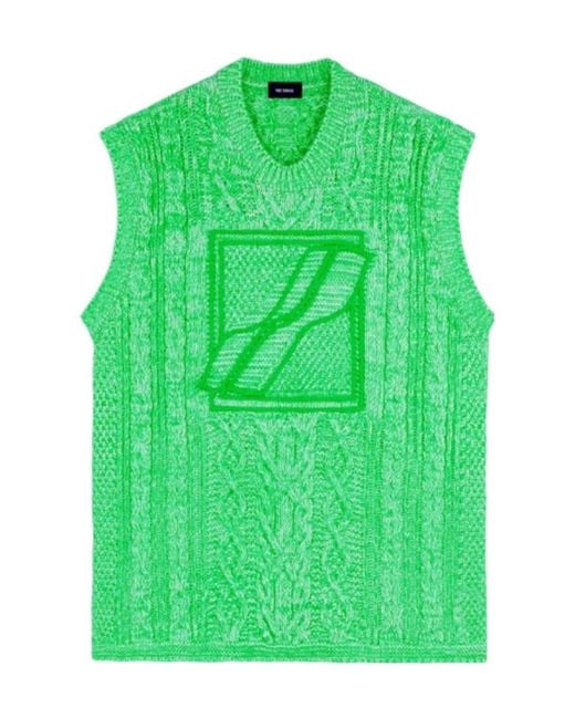 we11done Green Logo Sweater