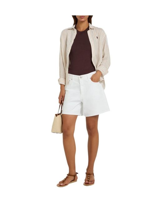 Rag & Bone White Kaia Denim Shorts