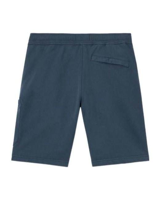 Stone Island Blue Regular-Fit Jogger Shorts With Cargo Pocket for men