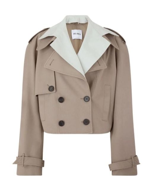The Attico Brown The Short Trench Coat