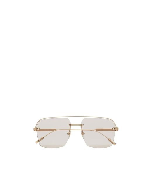 Zegna White Square Sunglasses for men