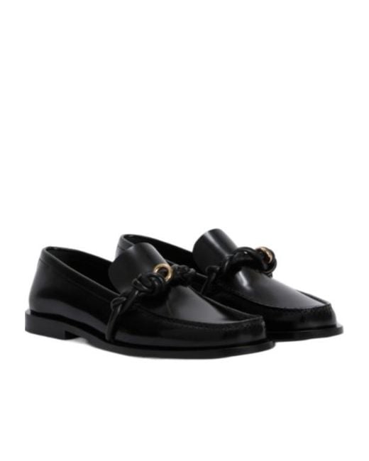 Jil Sander Black Tangle Loafers