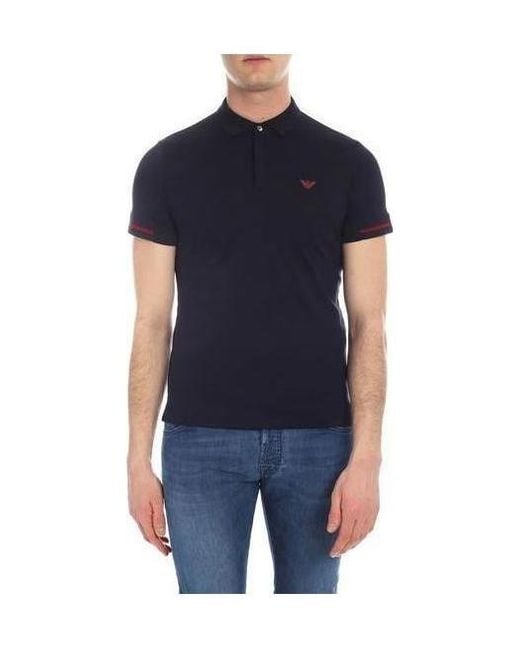 Emporio Armani Blue Classic Polo Shirt for men