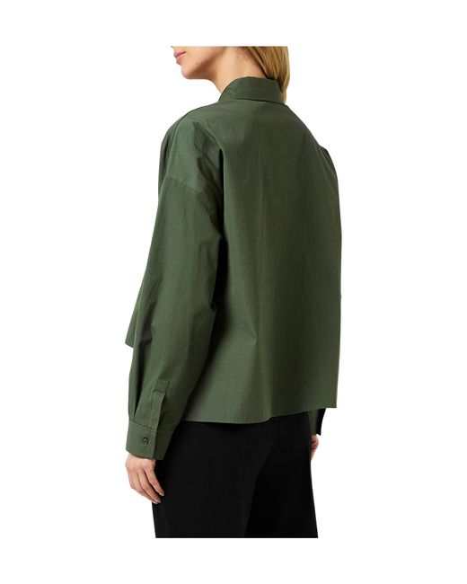 Weekend by Maxmara Green Carter Long-Sleeve Plain Shirt