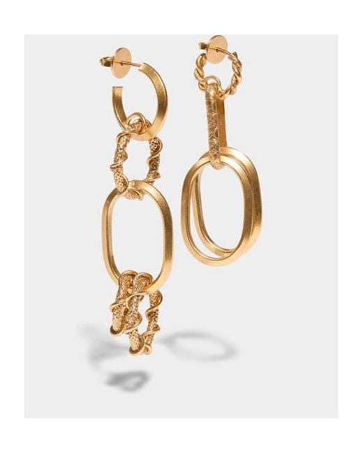 DSquared² Metallic Ring Chain Earrings