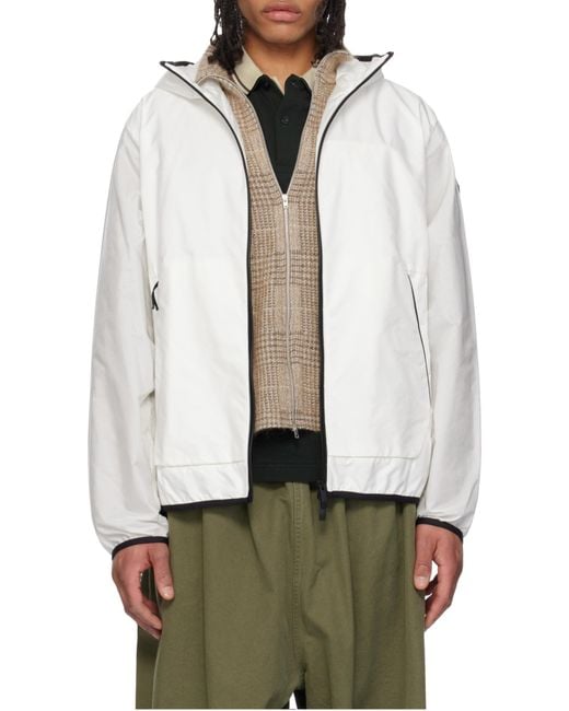 Moncler White Granier Zip-Up Hooded Jacket for men
