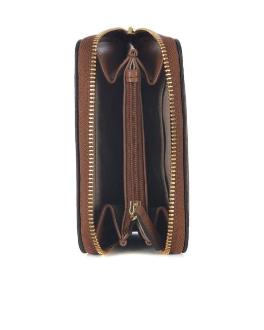 MICHAEL Michael Kors Brown Jet Set Small Card Case