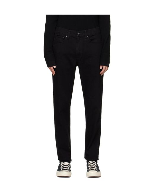 Rag & Bone Black Belt-Loop Jeans for men