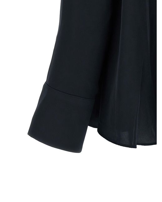 ROTATE BIRGER CHRISTENSEN Blue Logo Charm Blouse Bow Blouse