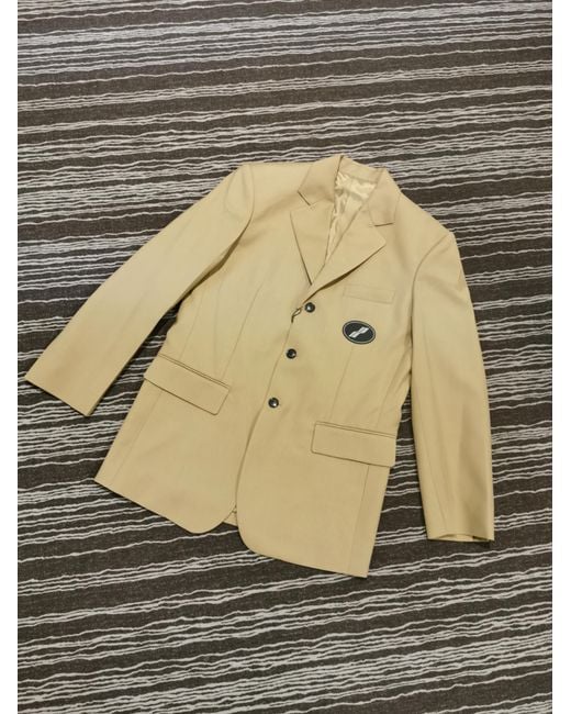 we11done Natural Logo Patch Suit Jacket for men