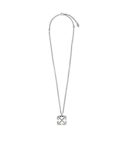 Off-White c/o Virgil Abloh White Arrows Chain-Link Necklace for men