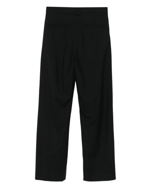 Balmain Black Pleated-Front Trousers