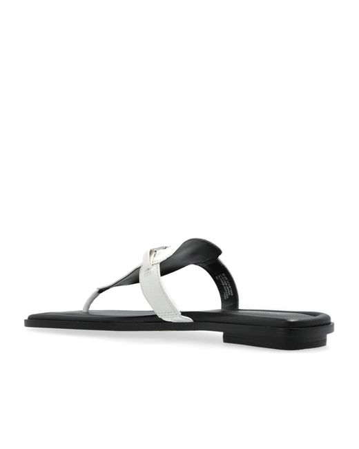 MICHAEL Michael Kors White Lena T-Strap Sandals