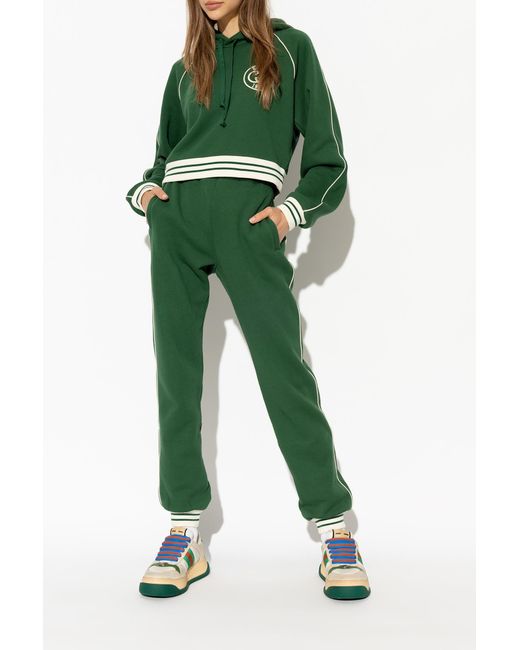 Gucci Green Screener Leather Sneakers