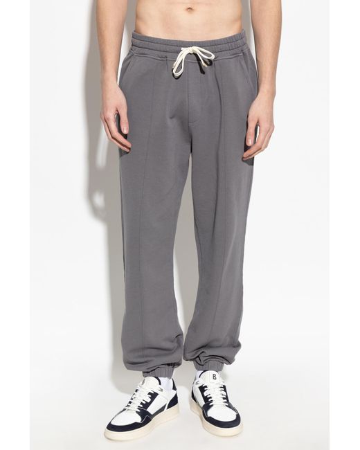 Eleventy Gray Drawstring Relaxed Joggers for men
