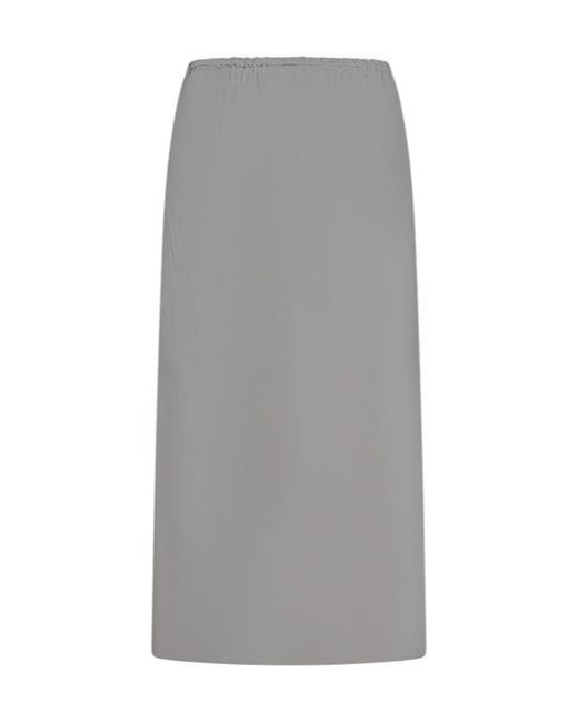 Jil Sander Gray Slit Skirt