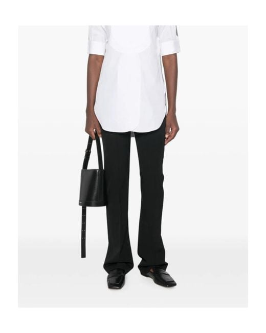 The Row Black Fabien Pressed-Crease Trousers