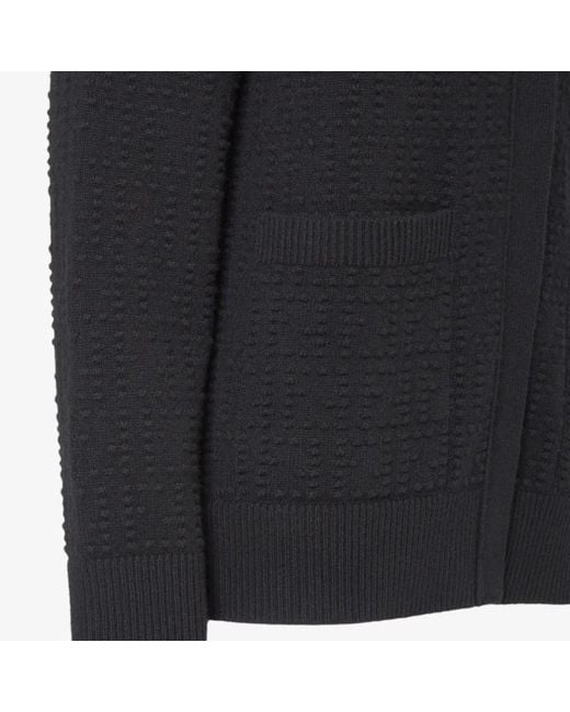Fendi Black Long-Sleeved V-Neck Cardigan
