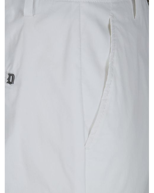 Dondup Gray Cuffed-Hem Trousers for men