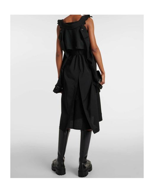 Junya Watanabe Black Sleeveless Midi Dress