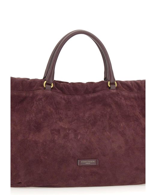 Gianni Chiarini Purple Morgana Top Handle Shoulder Bag