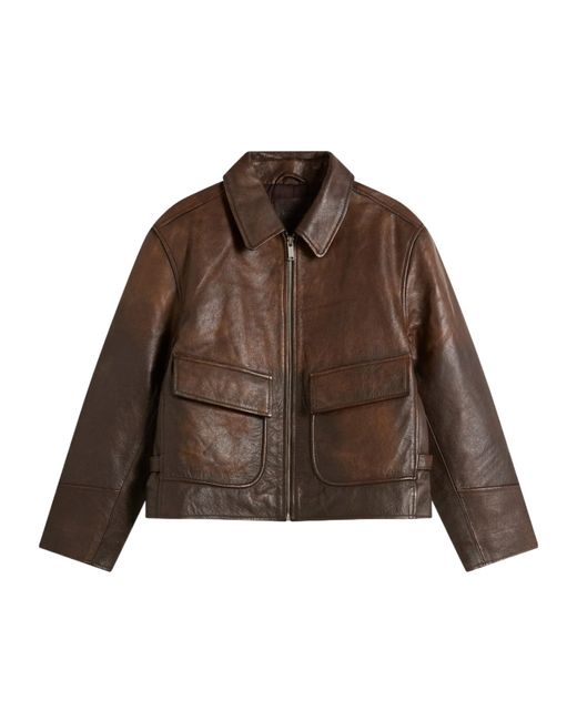 GIMAGUAS Brown Long-Sleeved Jacket