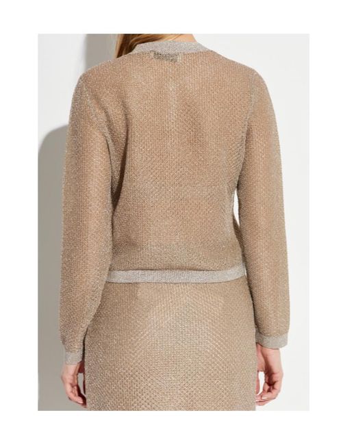 Tory Burch Natural Kendra Mesh Cardigan