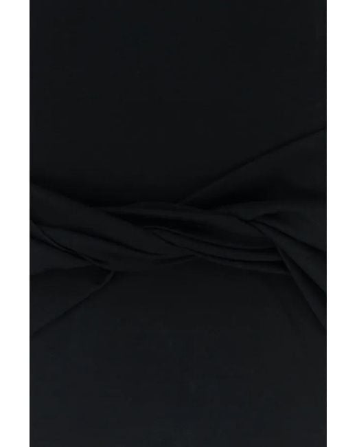 Off-White c/o Virgil Abloh Black Knotted Detailed Crewneck T-Shirt